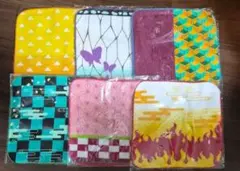 【新品未開封】鬼滅の刃 和柄ミニタオル 6枚セット