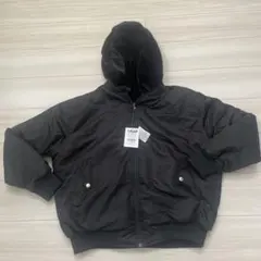 ANAP フード付きブラックジャンパー　リバーシブル