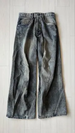 WYM MUSINSA Twisted Curved Wide Denim Sのサムネイル