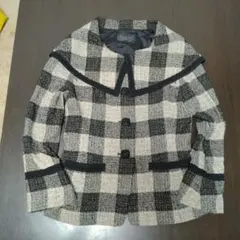 ※【1627】ロートレアモン 姉妹ブランド ビコーズ ノーブル ツイード コート