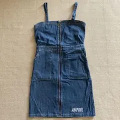 ANAP GIRL デニムノースリーブワンピース M(150〜160)