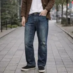 Lee デニムパンツ W34 日本製 フェード ストレート 古着　ヴィンテージ