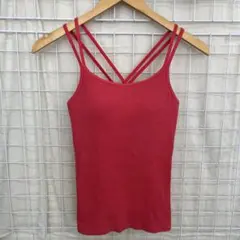 UNIQLO Crossback Bra Camisole, Red, Size S
