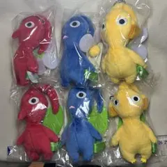 ピクミン　ぬいぐるみマスコット　葉　花　青ピクミン　黄ピグミン　赤ピグミン　６匹