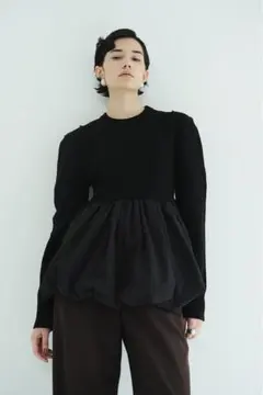 CLANE DOCKING POWERSHOULDER KNIT TOPS