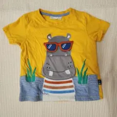 JoJo Maman Bebe カバ Tシャツ 半袖 イエローのサムネイル