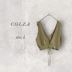 美品/C.O.L.Z.Aコルザ/ビスチェ/L/ベージュ/ベスト/No.1597