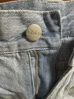 Chico サイドスリットダメージデニムパンツ Sサイズ ライトブルー