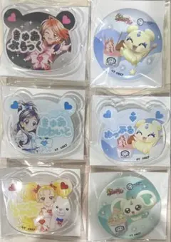 ふたりはプリキュア ロールアイス ポルン ブラック ホワイト 缶バッジ