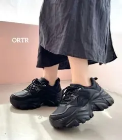 【新品未使用】オリエンタルトラフィック　ボリュームソール切替スニーカー ORTR