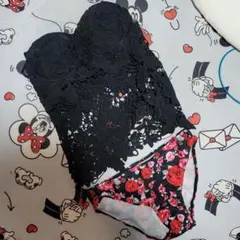 レースセパレート水着♥️ ブラック・花柄M