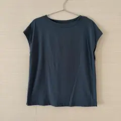 無印良品 フレンチスリーブTシャツ ブルーMのサムネイル