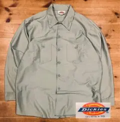 シャツ 古着 70s Dickies ディッキーズ 無地 Xl アメリカ製 緑