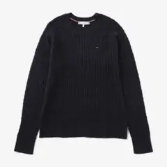 ネイビー ケーブルニットセーター