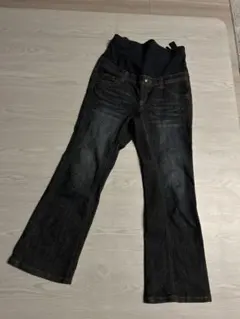 ダークデニム フレア　マタニティパンツ⭐︎Sサイズ