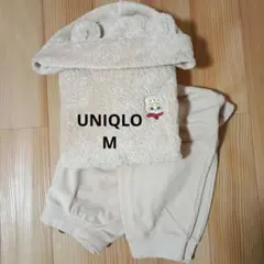 ユニクロ UNIQLO モフサンド　 ファーリーフリースセット　M