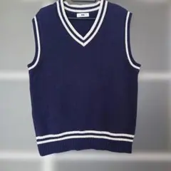 WEGO ネイビー Vネック スクールベスト