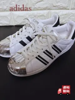 美品 adidas スーパースター 26cm メタルトゥ ラインストーン 白黒のサムネイル