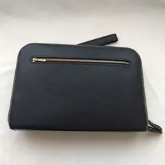 【美品】PORTER　皮革製　黒のクラッチバッグ