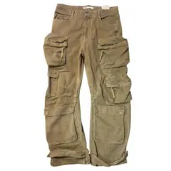 ZARA ユーティリティカーゴデニム 31 ブラウン ZARA(ザラ) / ポケットユーティリティデニムパンツ/カーゴパンツ