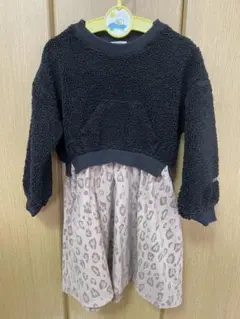 ボア素材 レオパードワンピース110