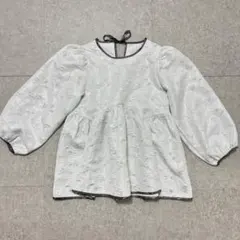 未使用級✨グラマラスガーデン ドット シースルー ブラウス 花