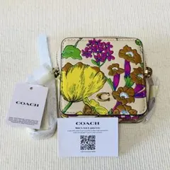 コーチ チェーン リストレット フローラルプリント ポーチ 未使用 ケース