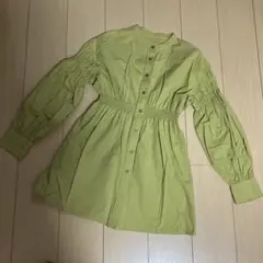 RETRO GIRL うぐいすグリーン チュニック 長袖 ウエストゴム　フリーのサムネイル