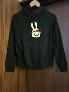 CUNE うさぎ KITCHEN スウェット プルオーバーパーカー 黒　Sのサムネイル