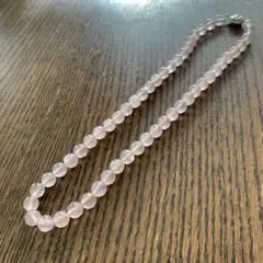天然石⭐️ローズクォーツ⭐️ネックレス⭐️シルバー金具⭐️約45cm