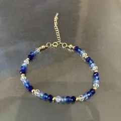 青系ビーズブレスレット