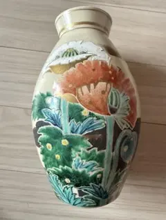 花瓶 陶器 伝統柄 竹 梅 松 縁起物 フラワーベース 九谷焼 - メルカリ