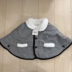 SLAP SLIP ベビーポンチョ チェック柄 ボア襟 新品のサムネイル