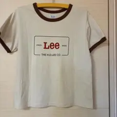 Lee ロゴプリント 半袖Tシャツ ベージュ