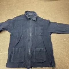 ネイビー ジップアップ フリースジャケット