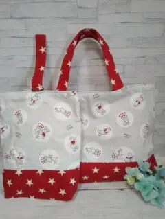 ハンドメイド　レッスンバッグとシューズケース