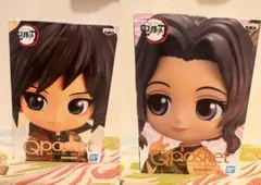 2点新品未開封鬼滅の刃 Qposket冨岡義勇　胡蝶しのぶBフィギュア セピア