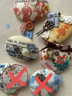 最終価格☆ハンドメイド　ブローチ③♢♦︎よりどり2個