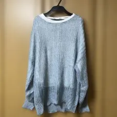 WEGOレイヤードニット　ブルー