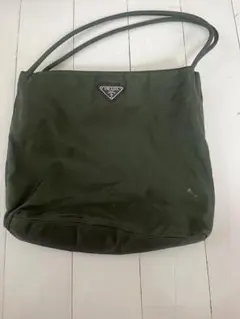 PRADA オリーブグリーン トートバッグ