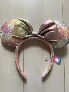TDR ディズニー　ミニー　スパンコールキラキラ　カチューシャ　40周年