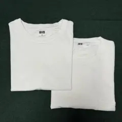 UNIQLO 白T 2枚セットクルーネックTシャツ オーバーサイズクルーネック