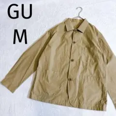 GU ◆ カバーオール ワークジャケット ステンカラーコート ベージュMのサムネイル