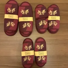 香港ディズニーランドホテル　赤と黄色のスリッパ2足セット