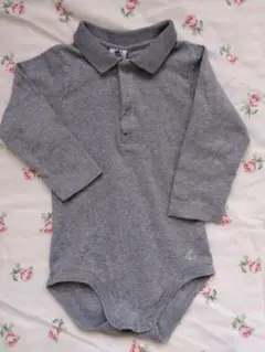 PETIT BATEAU プチバトー　襟付き長袖ロンパース　12m/74cm