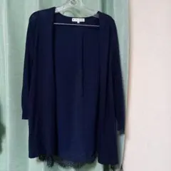 組曲　紺　レースカーディガン　サイズ２