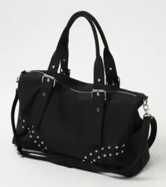 Heather スタッズナイロンBAG 573204 ブラック