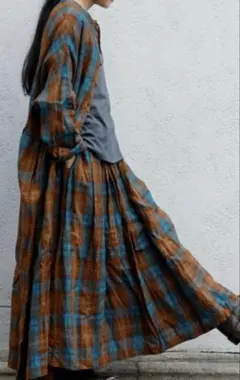 ICHI-Anteuqus＊リネンチェックスカート＊