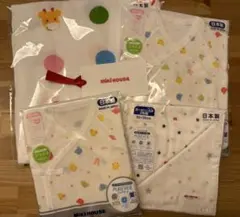MIKI HOUSE 肌着　ガーゼハンカチ　バスタオルセット