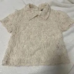 ZARA レース ブラウス M クリーム色